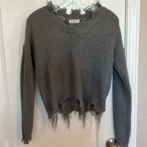 FULL CIRCLE THREADS grey sweater